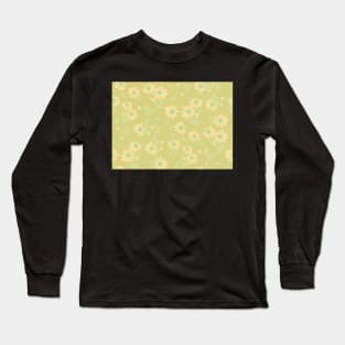 The cute flower pattern in light green spring fresh colours Long Sleeve T-Shirt